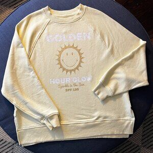 Aerie // The Smiley Company // OVERSIZED Pullover // Butter Yellow // XXS
